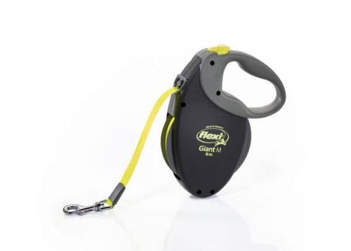 Flexi Giant "S/M" (neon,fekete) - szalagos automata póráz (8m)