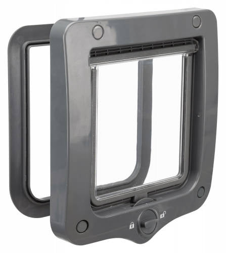 Trixie 2-Way Flap Door - kutya és macskaajtó (szürke) 20x22cm