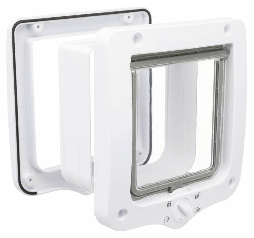 Trixie 4-Way Flap Door with Tunnel -  kutya- és macskaajtó alagúttal (fehér) 20x22cm