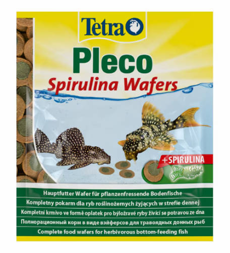 Tetra Pleco Spirulina Wafers - díszhaltáp (növényevő) algaevő halak részére (15g)