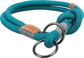 Trixie Be Nordic Collar - nyakörv fonott kötélből (petrolkék/szürke) XS-S (30cm/Ø6mm)