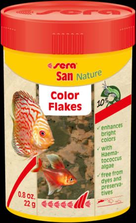 Sera San nature (színélékítő) - lemezes táplálék díszhalak számára (100ml)