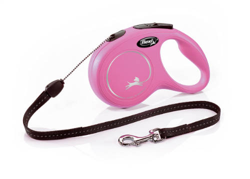 KT.Flexi New Classic "S" (pink) - zsinóros automata póráz (8m)