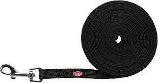 Trixie Tracking Leash, rubberized - nyomkövető póráz (fekete) kiképzéshez (S-M) 10m/15mm