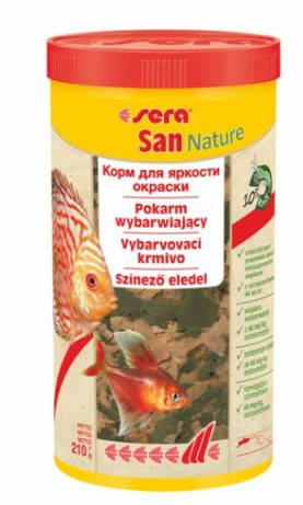Sera San nature (színélénkítő) - lemezes táplálék díszhalak számára (1000ml)