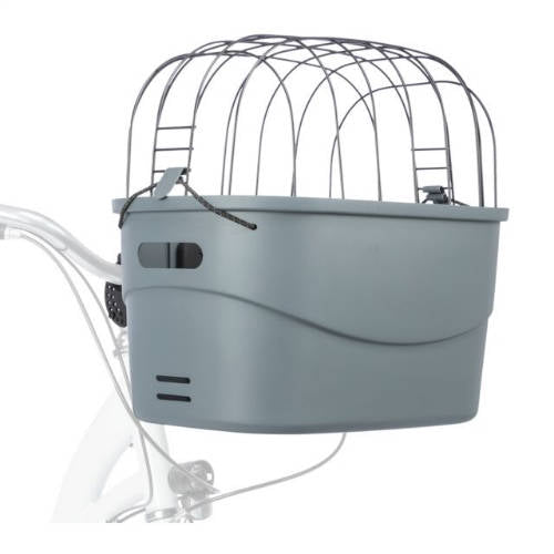 Trixie Front Bicycle Basket - szállítókosár kerékpárra (szürke) 42x39x30cm