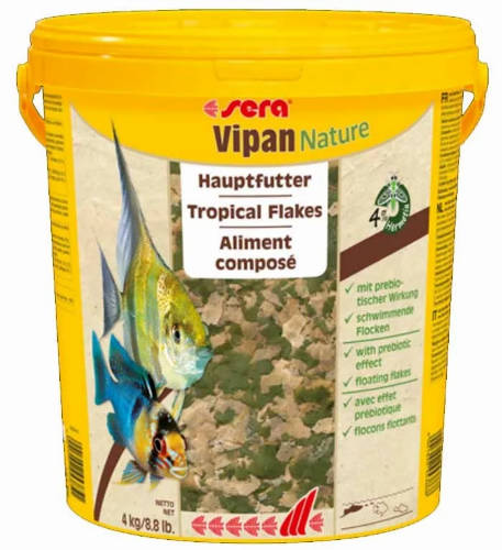 Sera Vipan Nature - nagylemezes táplálék díszhalak számára (4kg)