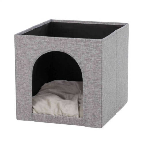 Trixie Cave for shelves - polcos bújó (szürke, IKEA Kallax polchoz ) macskák részére (33x33x37cm)