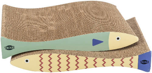 Trixie Scratching Bed -   Kaparó kartonból (halacska,macskamentával (40x30x11cm) 2db